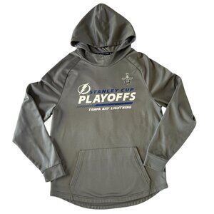 Fanatics Athletic Pro LARGE Tampa Bay Lightning Stanley Cup Champs  Hoodie Gray